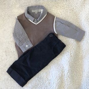 NWT Wendy Bellissimo 3 piece collared layette set